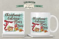 Christmas Calories Don't Count PNG Sublimation | Cookie Jar Product Image 2