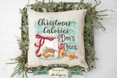 Christmas Calories Don't Count PNG Sublimation | Cookie Jar Product Image 1