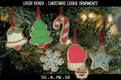 Laser Ready Christmas Cookie Ornaments | Holiday Winter SVG Product Image 1