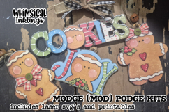Christmas Cookies Mod Podge Ornaments SVG and Printables Product Image 1