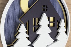 Christmas Ornament Laser Cut File - Christmas Cottage Product Image 2