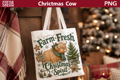 Christmas Highland Cow | Christmas Quote Sublimation Product Image 1