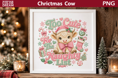 Cute Christmas Cow Sublimation | Christmas Quote Product Image 1