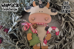 Christmas Cow Ornament Laser SVG Product Image 1