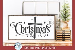 Christmas Cross SVG | Stylish Christmas Design Product Image 1