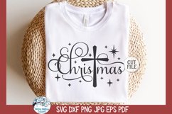 Christmas Cross SVG | Holiday Script Design Product Image 2