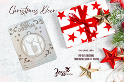 Pop-Out Deer &amp; Birch Trees Christmas Ornament | Laser Cut Product Image 2