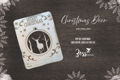 Pop-Out Deer &amp; Birch Trees Christmas Ornament | Laser Cut Product Image 3