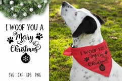 Christmas Dog SVG - I Woof You a Merry Christmas Product Image 1