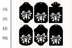 Christmas Gift Tags SVG - Bell and Holly Product Image 2