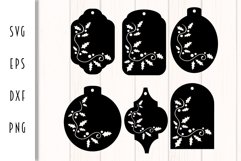 Christmas Gift Tags SVG - Holly & Berries Product Image 2