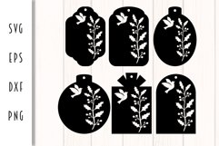 Christmas Gift Tags SVG - Holly & Christmas Dove Product Image 2