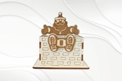 Christmas gift, holder Santa Claus, laser cut svg design Product Image 1
