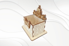 Christmas gift, holder Santa Claus, laser cut svg design Product Image 4