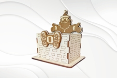 Christmas gift, holder Santa Claus, laser cut svg design Product Image 3