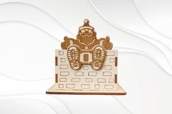 Christmas gift, holder Santa Claus, laser cut svg design Product Image 2