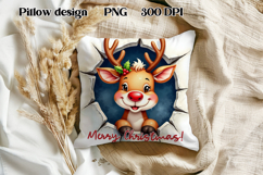 Christmas Cute Gingerbread Man Pillow Sublimation Product Image 1