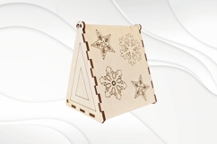 Christmas House, Gift Box, laser cutting vector design. Product Image 5