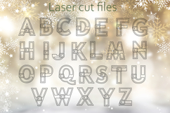 Christmas alphabet A-Z svg, 3d layered holiday decoration Product Image 3