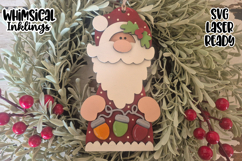 Christmas Lights Santy Ornament Laser SVG Product Image 1