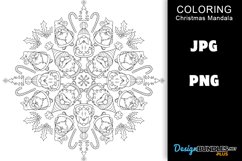 Christmas Mandala Coloring Page - Christmas Gnomes Product Image 1