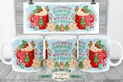 Christmas Movie Hot Cocoa Cookies Mug Sublimation 11 & 15 oz Product Image 1
