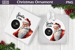 Santa Cam Ornament Sublimation | Santa Christmas Ornament Product Image 1
