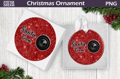 Santa Cam Ornament Sublimation | Santa Christmas Ornament Product Image 1