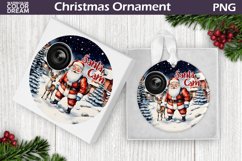 Santa Cam Ornament Sublimation | Santa Christmas Ornament Product Image 1