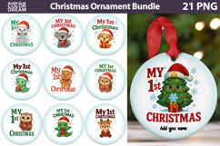 My 1st Christmas Ornament | Custom Ornament Sublimation Product Image 1