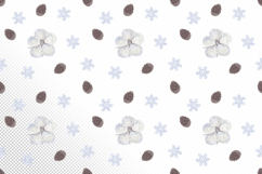 Christmas Seamless Pattern with Cones and Cotton Product Image 1