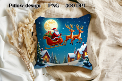 Christmas city pillow sublimation | Christmas PNG design Product Image 1