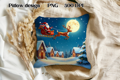 Christmas city pillow sublimation | Christmas PNG design Product Image 1