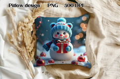 Christmas cute snowman slate | Christmas pillow sublimation Product Image 1