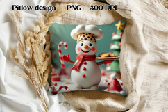 Christmas cute snowman slate | Christmas pillow sublimation Product Image 1
