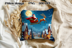 Christmas city pillow sublimation | Christmas PNG design Product Image 1