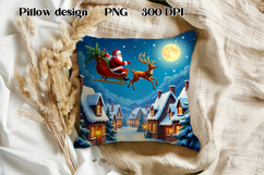 Christmas city pillow sublimation | Christmas PNG design Product Image 1