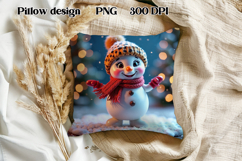 Christmas cute snowman slate | Christmas pillow sublimation Product Image 1