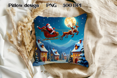Christmas city pillow sublimation | Christmas PNG design Product Image 1