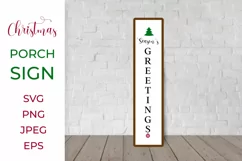 Christmas Vertical Porch Sign SVG. Holidays Vertical Front Product Image 1
