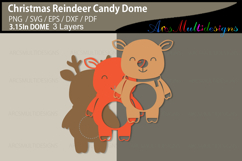 Reindeer with red nose candy dome Product Image 2