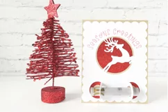 Christmas Reindeer Money Holder Card SVG, Cut and Draw Desig Product Image 3