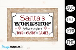 Santa's Workshop Sign SVG | Christmas Sign SVG Product Image 1