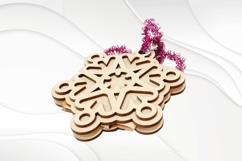 Christmas Snowflake Money Box Laser Cut Template Product Image 4