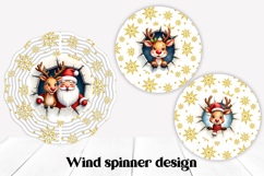 Christmas wind spinner PNG | Hole in wall wind spinner Product Image 1