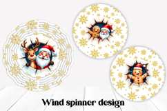 Christmas wind spinner PNG | Hole in wall wind spinner Product Image 1
