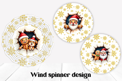 Christmas wind spinner PNG | Hole in wall wind spinner Product Image 1