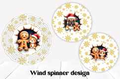 Christmas wind spinner PNG | Hole in wall wind spinner Product Image 1