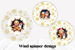 Christmas wind spinner PNG | Hole in wall wind spinner Product Image 1