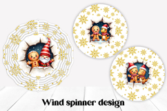 Christmas wind spinner PNG | Hole in wall wind spinner Product Image 1
